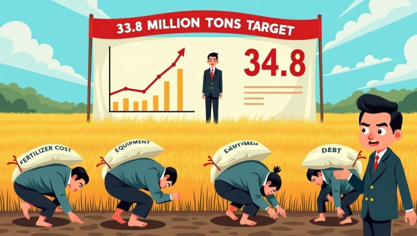 Mentan Target 33,8 Juta Ton Beras, Partai X: Target Naik, Tapi Petani Masih Tercekik Biaya Produksi!