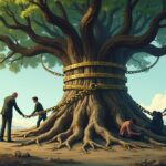 menggunakan istilah "fault tree", atau pohon kesalahan. Menurut Cak Nun, "struktur kesalahan bernegara kita akarnya salah