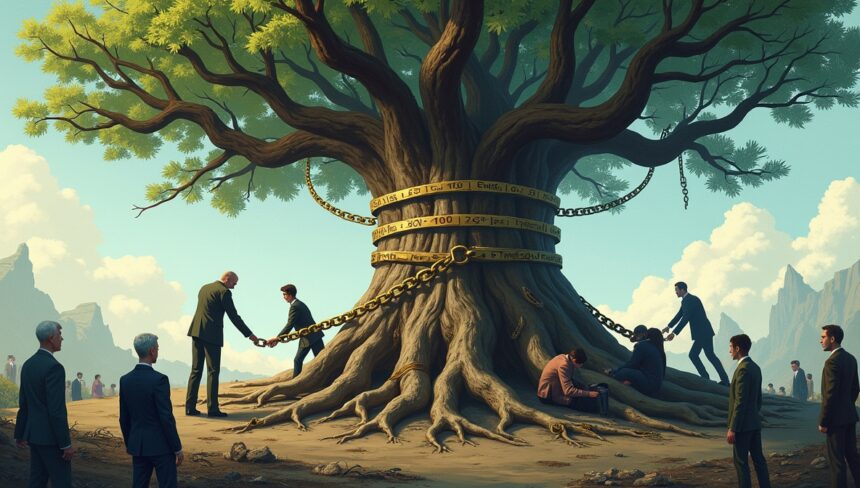 menggunakan istilah "fault tree", atau pohon kesalahan. Menurut Cak Nun, "struktur kesalahan bernegara kita akarnya salah
