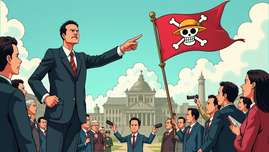 Wakil Ketua DPR RI Sufmi Dasco Ahmad menyatakan pemasangan bendera One Piece menjelang HUT ke-80 RI sebagai ancaman.