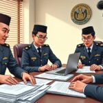 Petugas pajak melakukan pemeriksaan dokumen SP2BukPer"